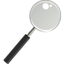 download Magnifying Glass With Transparent Glass clipart image with 225 hue color