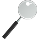 download Magnifying Glass With Transparent Glass clipart image with 315 hue color