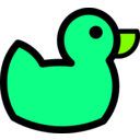 download Ducky Icon clipart image with 90 hue color
