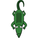 download Cartoon Alligator clipart image with 45 hue color