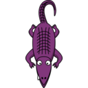 download Cartoon Alligator clipart image with 225 hue color