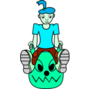 download Spacehoppergirl clipart image with 135 hue color