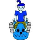 download Spacehoppergirl clipart image with 180 hue color