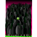 download Dark Forest clipart image with 90 hue color