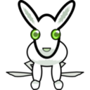 download White Rabbit clipart image with 90 hue color