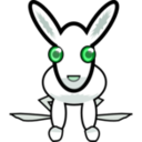 download White Rabbit clipart image with 135 hue color