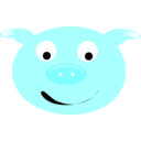 download Cerdo Pig clipart image with 180 hue color