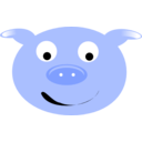 download Cerdo Pig clipart image with 225 hue color