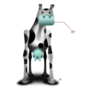 download Odd Cow clipart image with 225 hue color