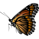 download Monarch Butterfly clipart image with 0 hue color