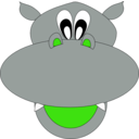 download Smiley Hippo clipart image with 135 hue color