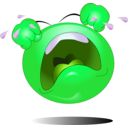 download Crying Smiley Emoticon clipart image with 90 hue color
