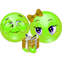 download Valentine Smiley Emoticon clipart image with 45 hue color