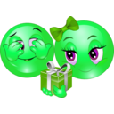 download Valentine Smiley Emoticon clipart image with 90 hue color