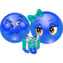 download Valentine Smiley Emoticon clipart image with 180 hue color