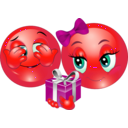 download Valentine Smiley Emoticon clipart image with 315 hue color