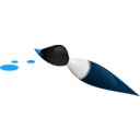 download Brush clipart image with 180 hue color