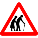 download Roadsign Old Folks clipart image with 0 hue color