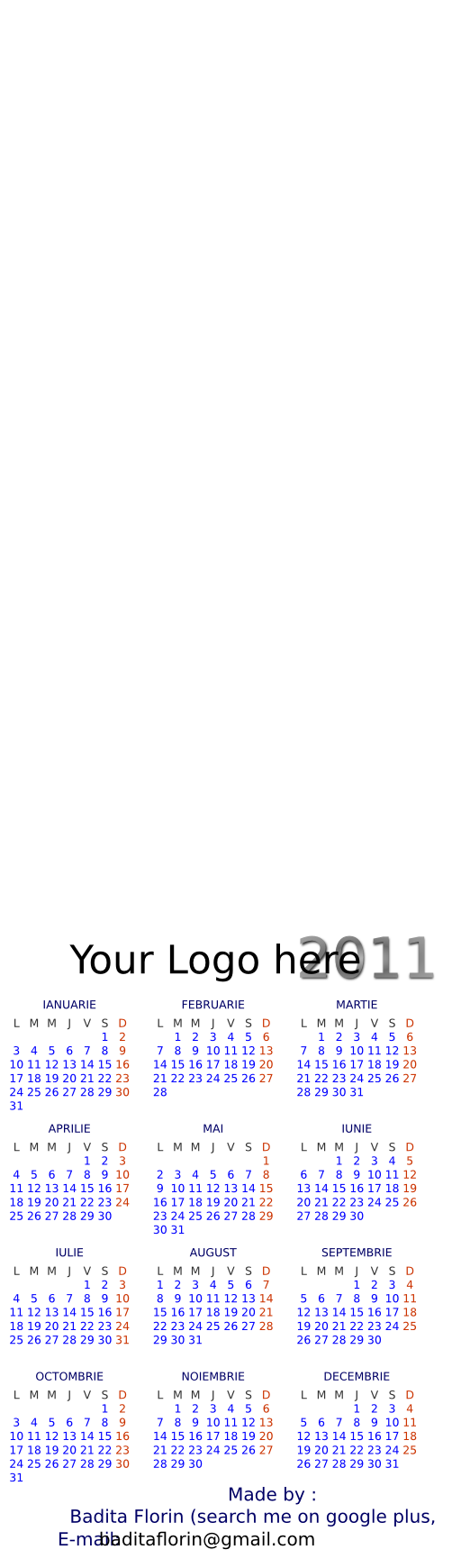 Open Source 2012 Pocket Calendar