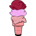 download Fast Food Desserts Ice Cream Cone Triple clipart image with 315 hue color