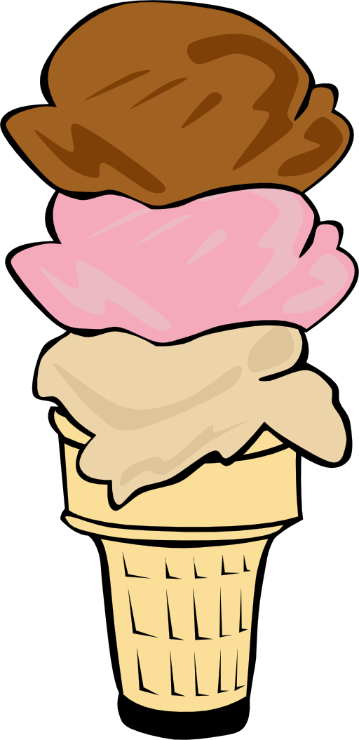 Fast Food Desserts Ice Cream Cone Triple