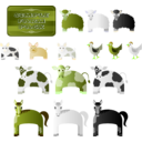 download Simple Farm Animals clipart image with 45 hue color