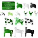 download Simple Farm Animals clipart image with 90 hue color