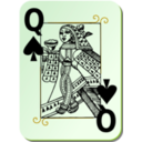 download Guyenne Deck Queen Of Spades clipart image with 45 hue color