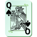 download Guyenne Deck Queen Of Spades clipart image with 90 hue color