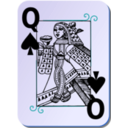 download Guyenne Deck Queen Of Spades clipart image with 180 hue color