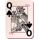 download Guyenne Deck Queen Of Spades clipart image with 315 hue color