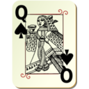 download Guyenne Deck Queen Of Spades clipart image with 0 hue color