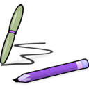 download Pen Pencil clipart image with 225 hue color