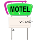 download Vintage Motel Sign clipart image with 315 hue color