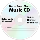 download Blank Music Cd clipart image with 135 hue color
