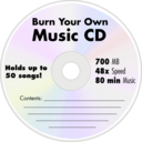 download Blank Music Cd clipart image with 225 hue color