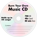download Blank Music Cd clipart image with 315 hue color