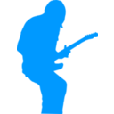 download Guitarist Rock clipart image with 180 hue color