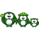 download Family Of Owls clipart image with 90 hue color