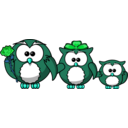 download Family Of Owls clipart image with 135 hue color
