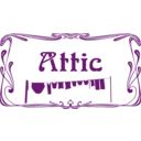 download Attic Door Sign clipart image with 90 hue color