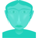 download Female Head clipart image with 180 hue color
