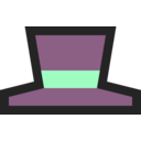 download Simple Cartoony Hat clipart image with 270 hue color