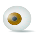 download Eyeball Blue Realistic clipart image with 180 hue color