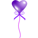 download Heart Balloon clipart image with 270 hue color