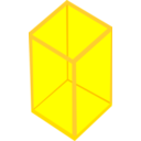 Yellow Transparent Cube