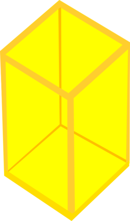 Yellow Transparent Cube