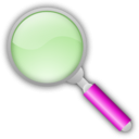 download Magnifying Glass clipart image with 270 hue color