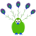 download Amazing Peacock clipart image with 225 hue color