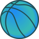 download Basketball clipart image with 180 hue color